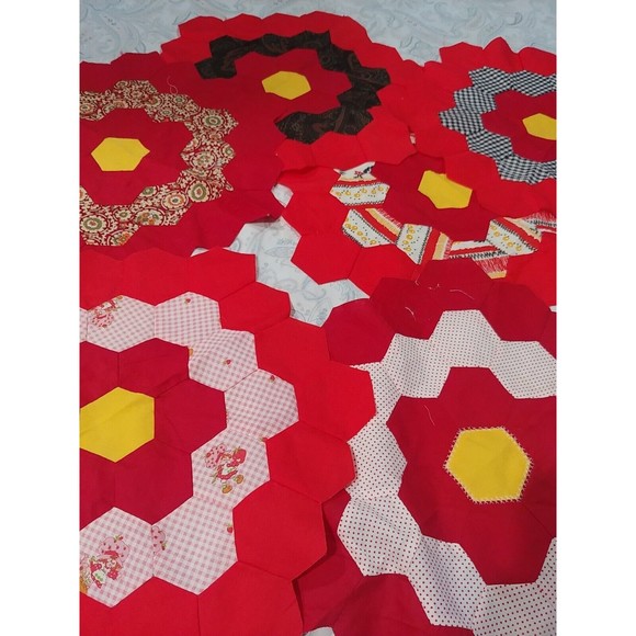 Handmade Bedding Vintage Quilt Pieces Ready To Be Finished Poshmark